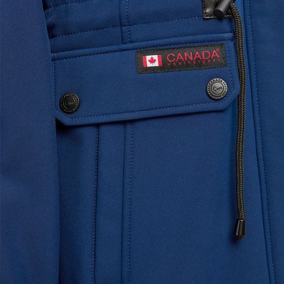 Canada Weather Gear Royal Blue & Brown Faux-Fur Trim Hood Anorak Jacket - Picture 3 of 12